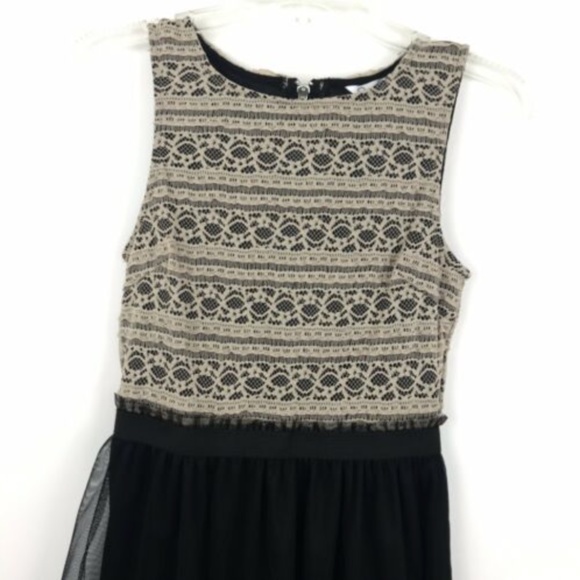 Speckless Black Tan Sleeveless Tool Mini Dress - Picture 2 of 7